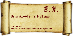 Brankován Natasa névjegykártya
